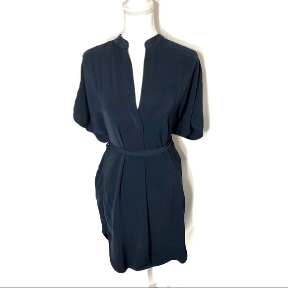 Dress Forum Shirttail Dress Navy Blue Small Mini - Picture 2 of 8